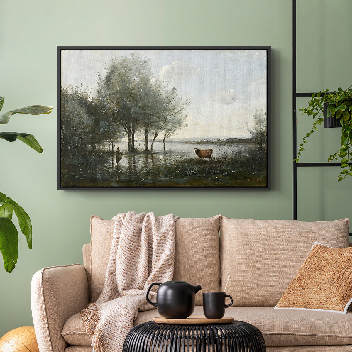 The Marsh (Le Marais), c. 1865-1870 - Floater Framed Canvas Print