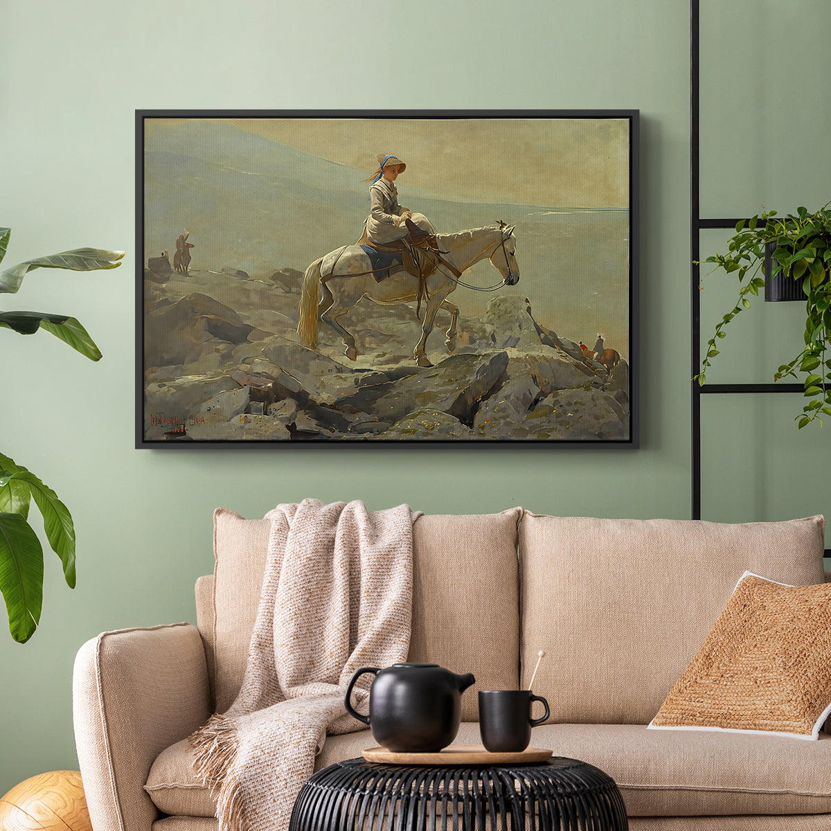 The Bridle Path, White Mountains, 1868 - Floater Framed Canvas Print