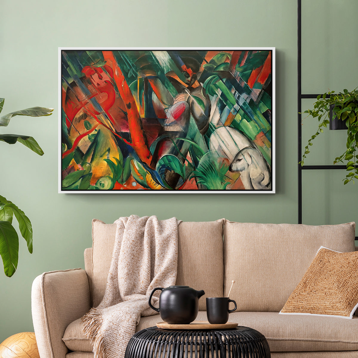 In the Rain, 1912 - Floater Framed Canvas Print
