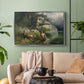 Eagles and Dying Stag on a Lakeshore, 1836 - Floater Framed Canvas Print