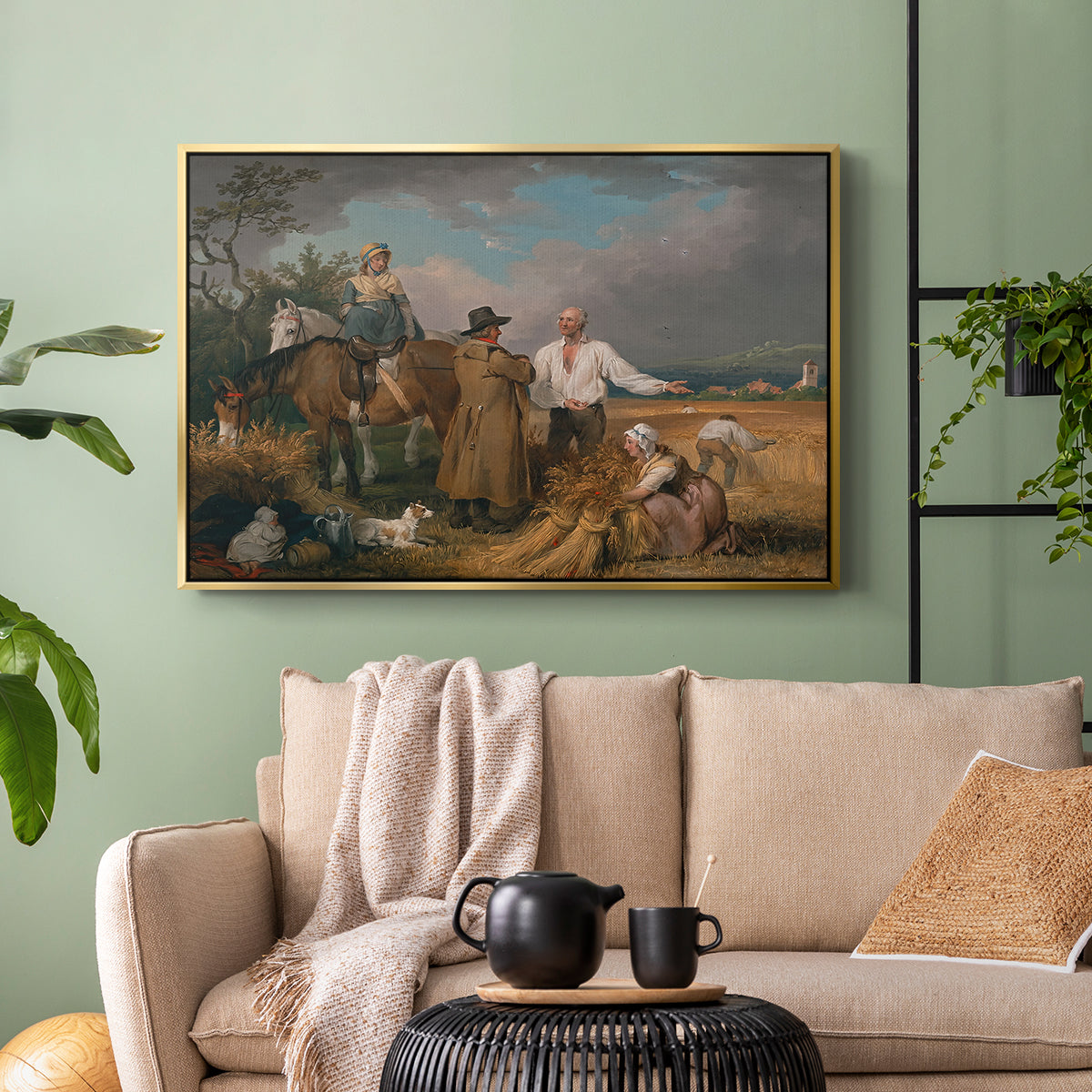 The Reapers, 1800 - Floater Framed Canvas Print