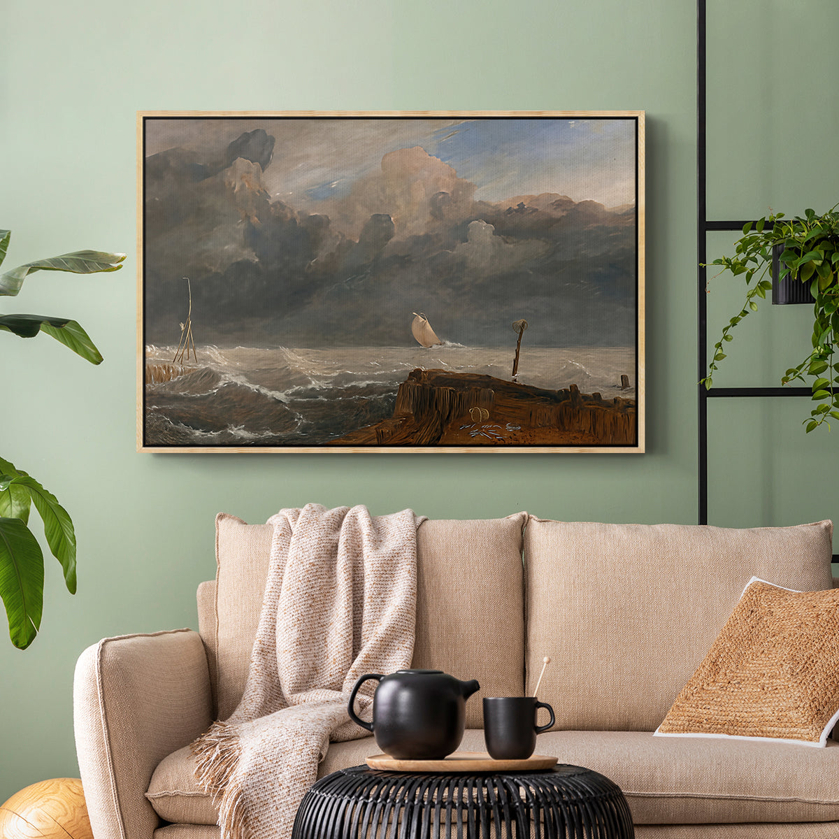 Port Ruysdael, 1827 - Floater Framed Canvas Print