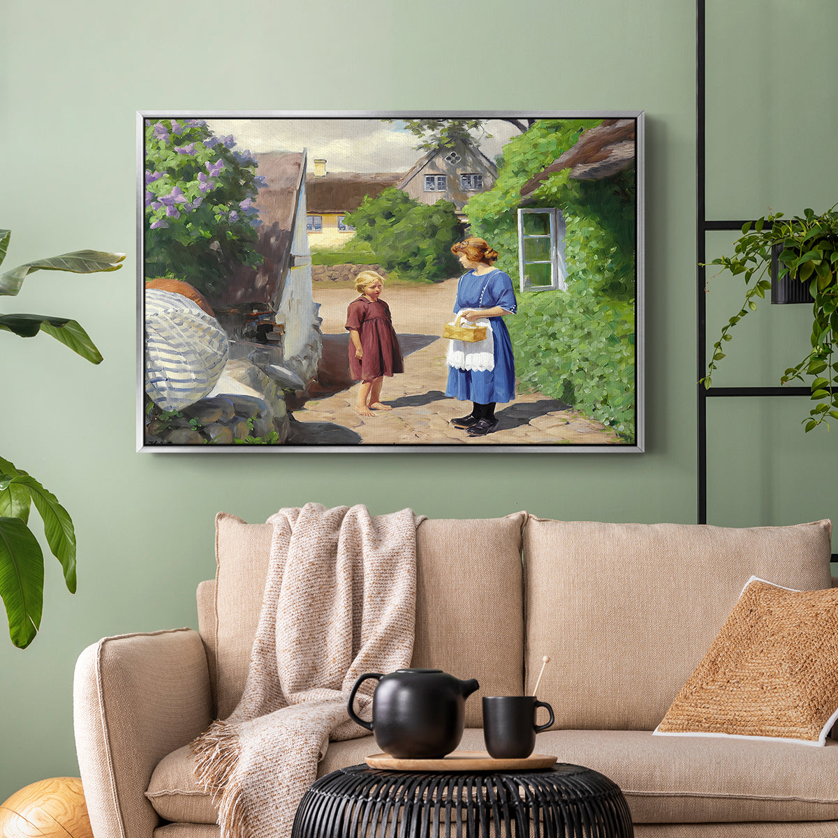 Summer Day in Jyllinge, 1922 - Floater Framed Canvas Print