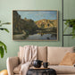 River Landscape with Cliffs, c. 1850-1860 - Floater Framed Canvas Print