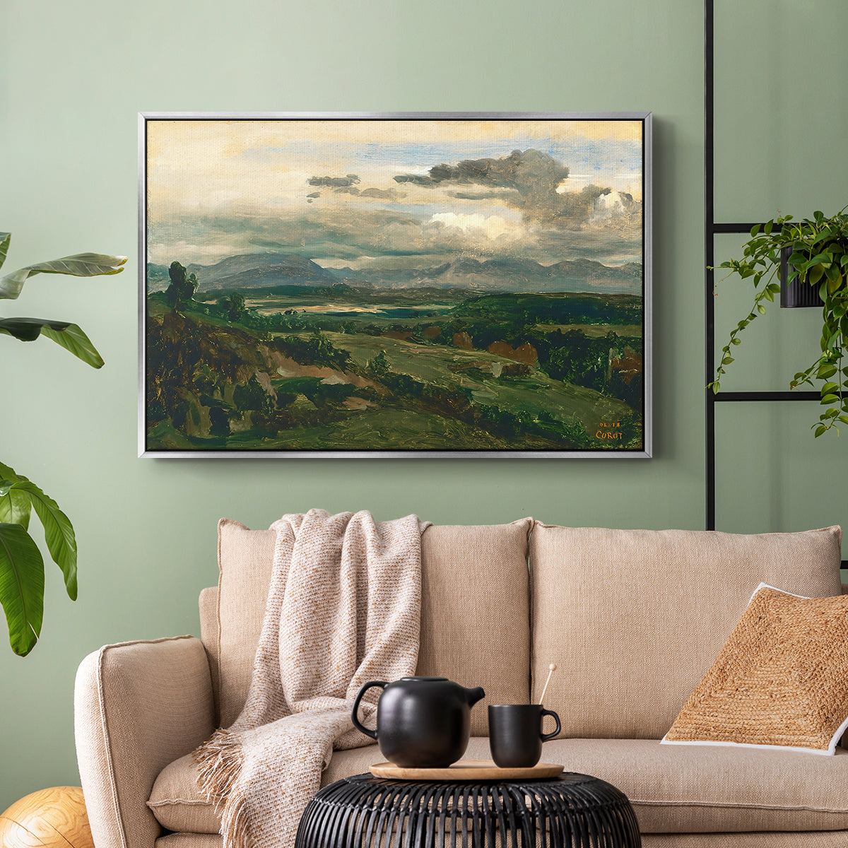 Civita Castellana, c. 1860s - Floater Framed Canvas Print