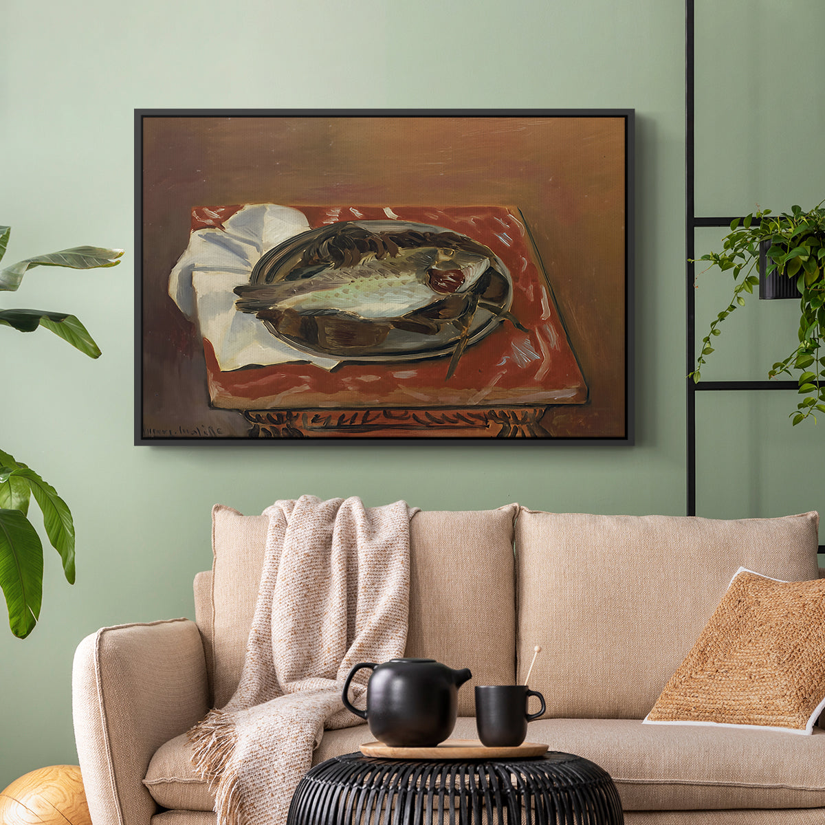 Still Life with Bream (Nature morte à la daurade), 1920 - Floater Framed Canvas Print