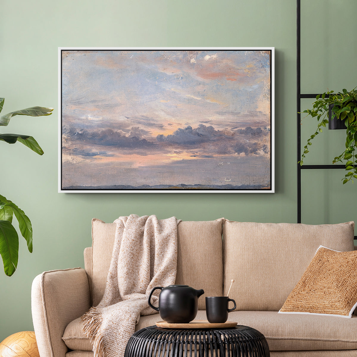 A Cloud Study, Sunset, c. 1821-1822 - Floater Framed Canvas Print