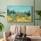 Wooden Sheds Among the Olive Trees and Cypresses, 1889 - Floater Framed Canvas Print