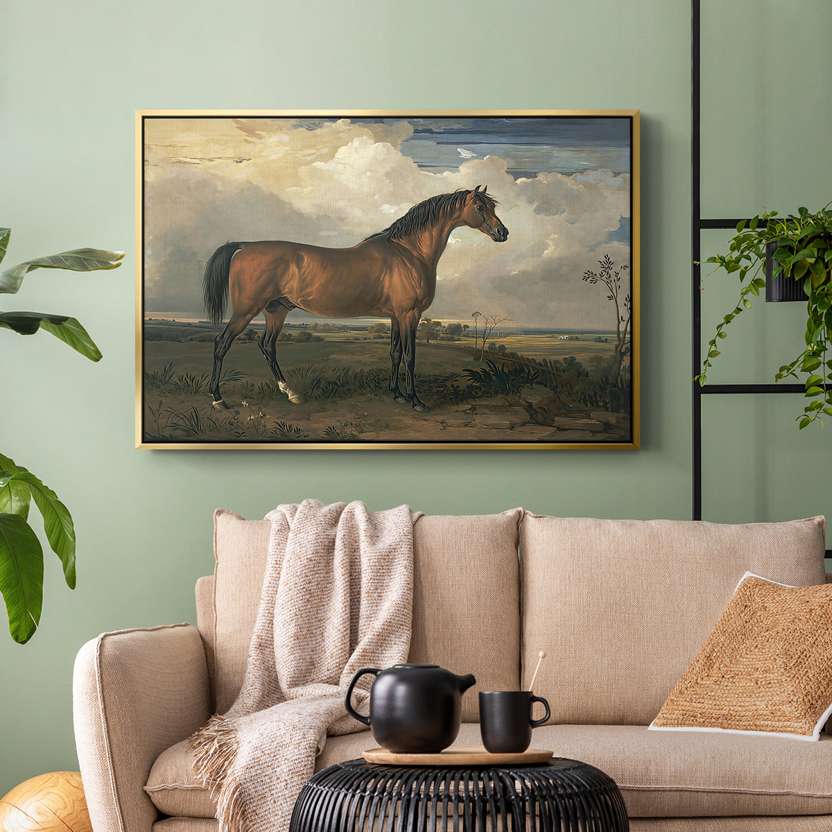 Eagle, A Celebrated Stallion, 1809 - Floater Framed Canvas Print