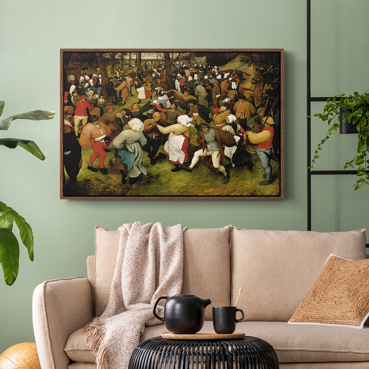 The Wedding Dance, c. 1566 - Floater Framed Canvas Print