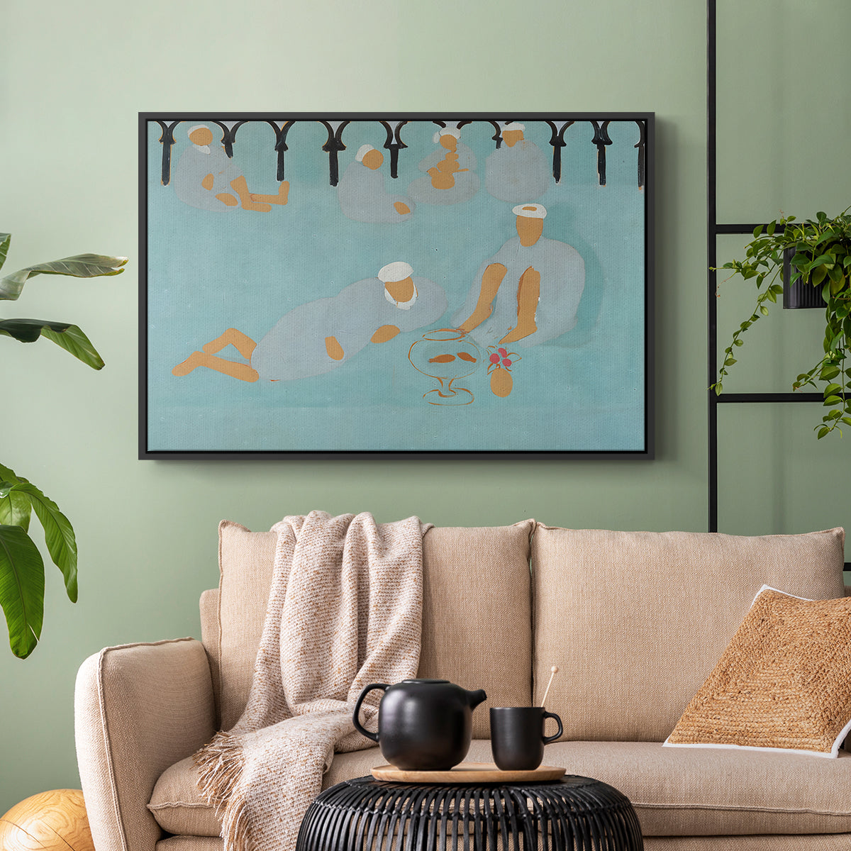 Arab Coffeehouse (Le café Maure), 1913 - Floater Framed Canvas Print