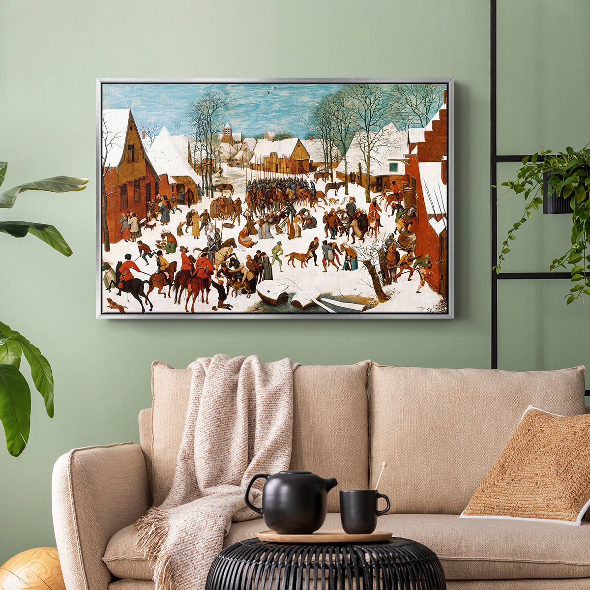 Massacre of the Innocents, c. 1565-1567 - Floater Framed Canvas Print