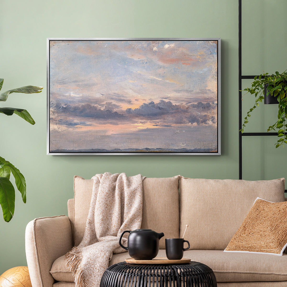 A Cloud Study, Sunset, c. 1821-1822 - Floater Framed Canvas Print