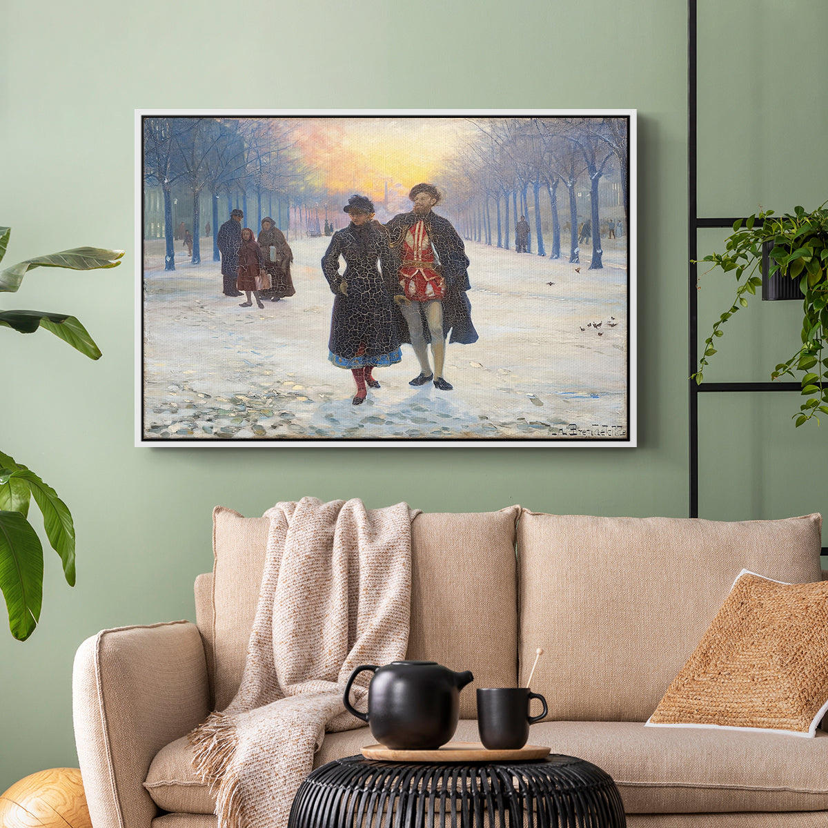 Morning after the Carnival, 1884 - Floater Framed Canvas Print