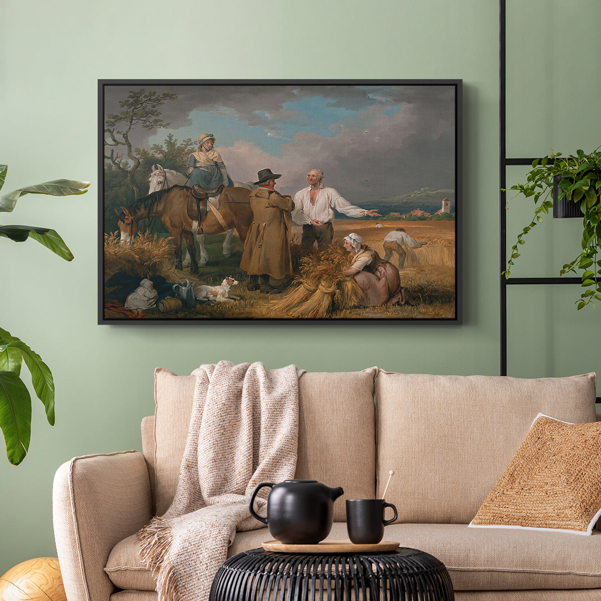 The Reapers, 1800 - Floater Framed Canvas Print