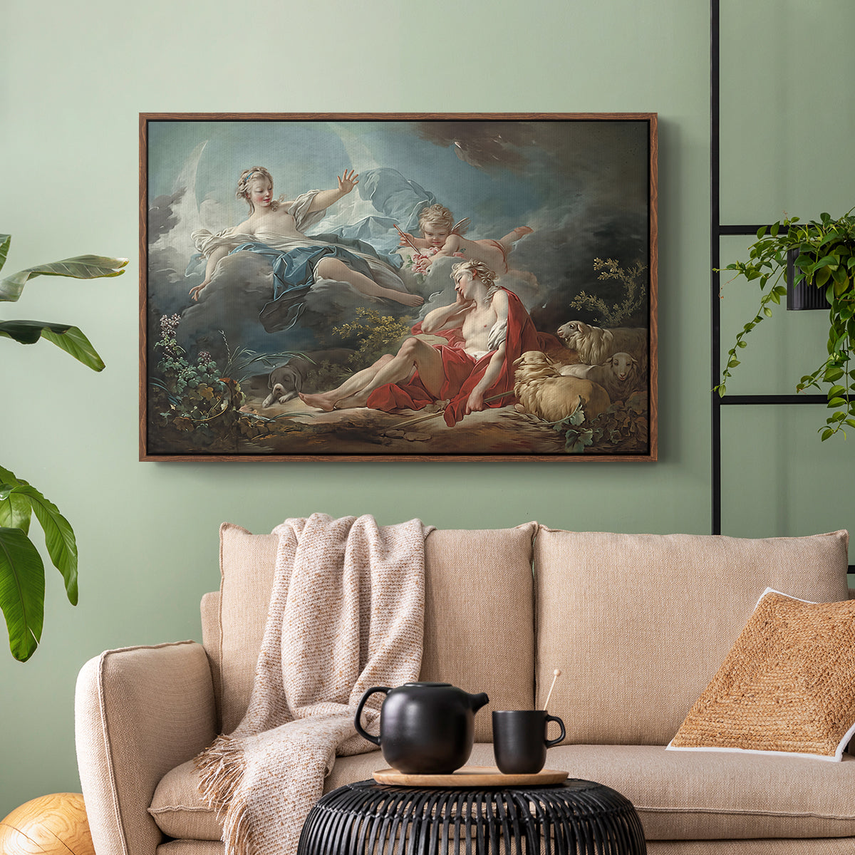 Diana and Endymion, c. 1753-1756 - Floater Framed Canvas Print