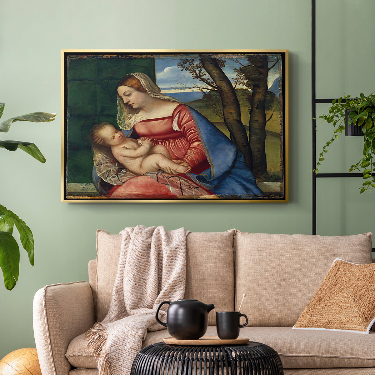 Madonna and Child, c. 1508 - Floater Framed Canvas Print