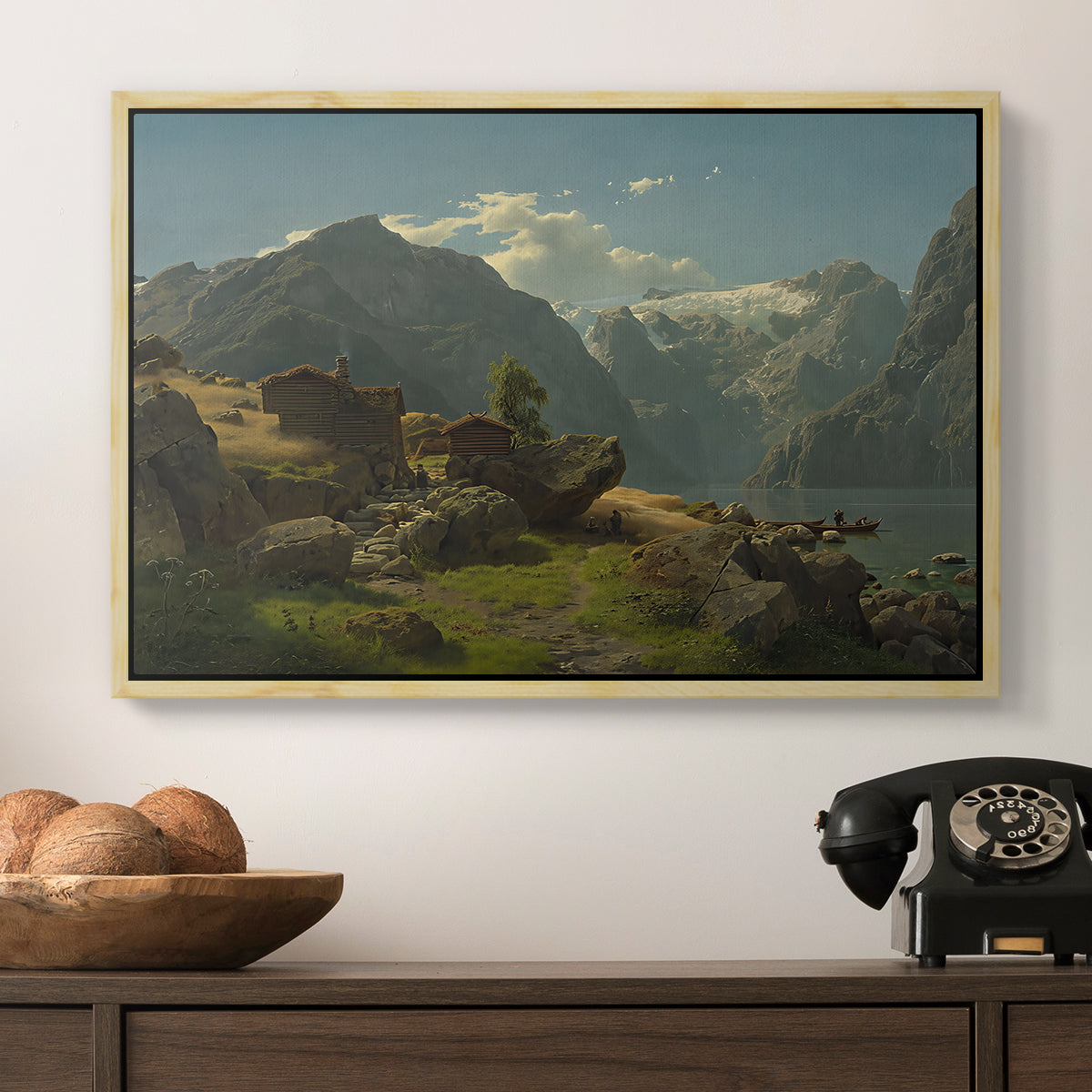 Balestrand, 1848 - Floater Framed Canvas Print