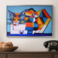 Cassie Thinking about Cubism - Floater Framed Canvas Print