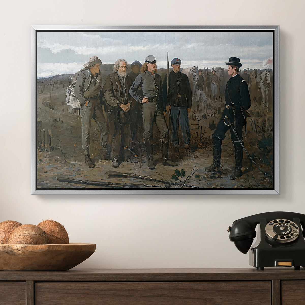 Prisoners from the Front, 1866 - Floater Framed Canvas Print