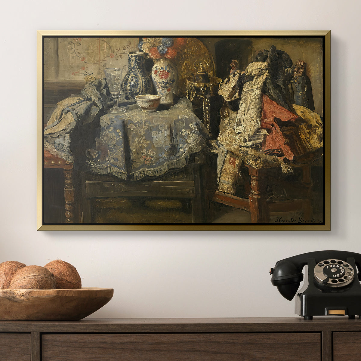 Still Life Requisites, 1885 - Floater Framed Canvas Print