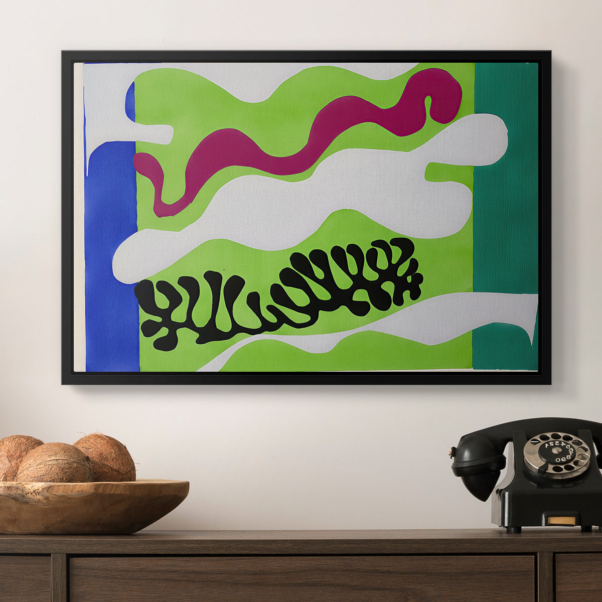 The Lagoon (Le lagon), from Jazz, 1947 - Floater Framed Canvas Print