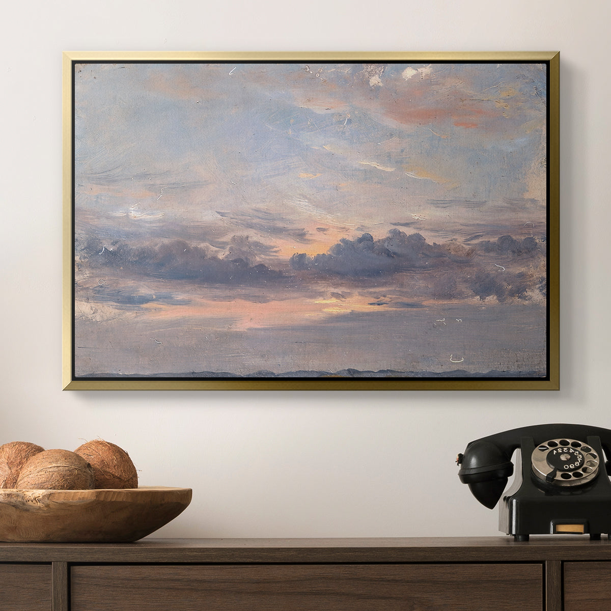 A Cloud Study, Sunset, c. 1821-1822 - Floater Framed Canvas Print