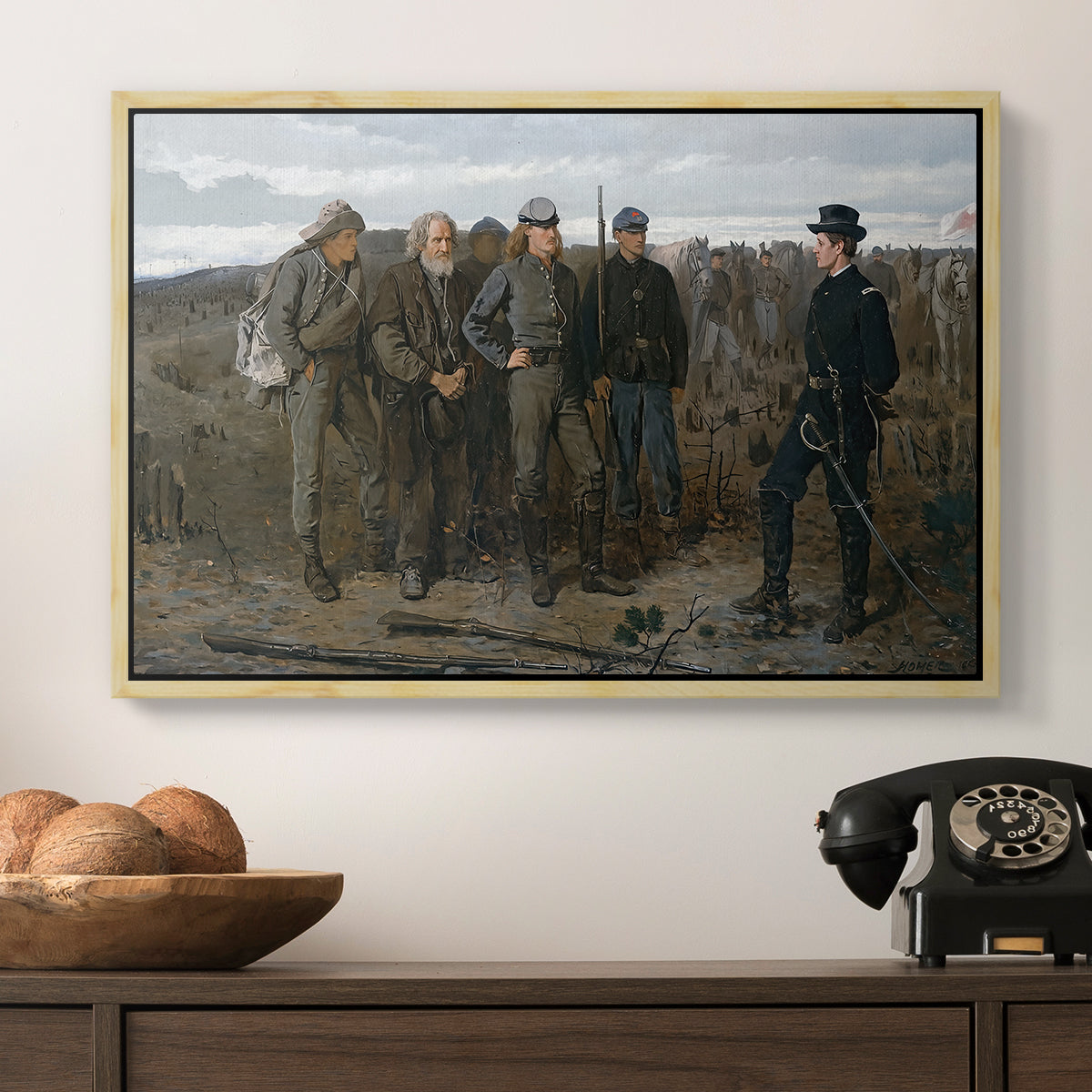 Prisoners from the Front, 1866 - Floater Framed Canvas Print