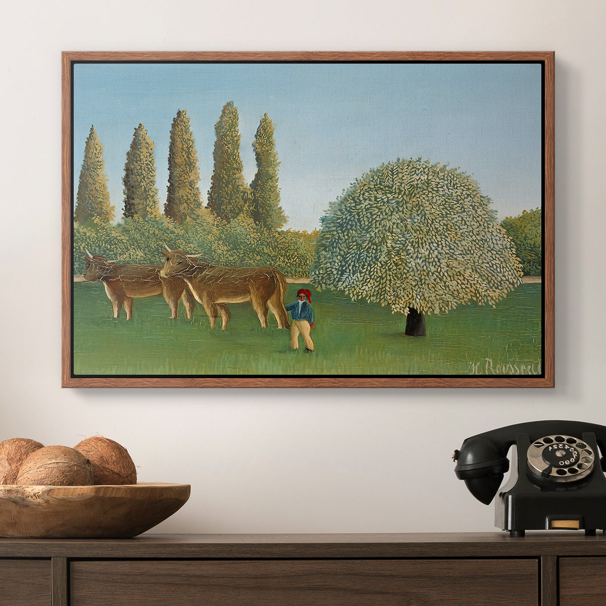 Meadlowland (The Pasture), 1910 - Floater Framed Canvas Print
