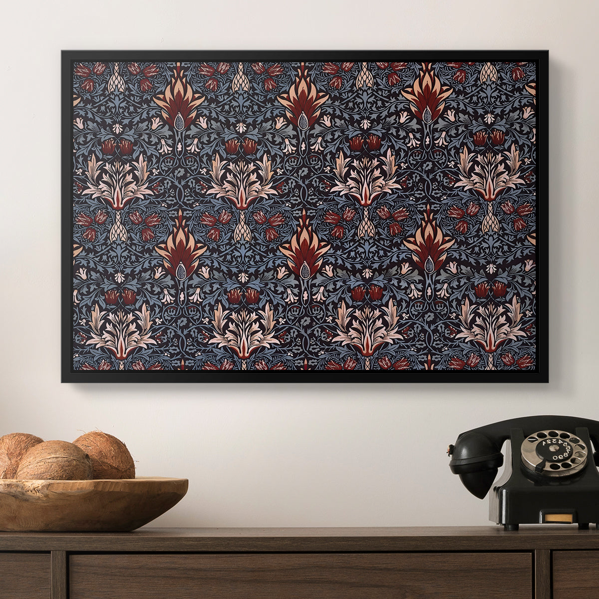 Snakeshead (Printed Textile), c. 1876 - Floater Framed Canvas Print