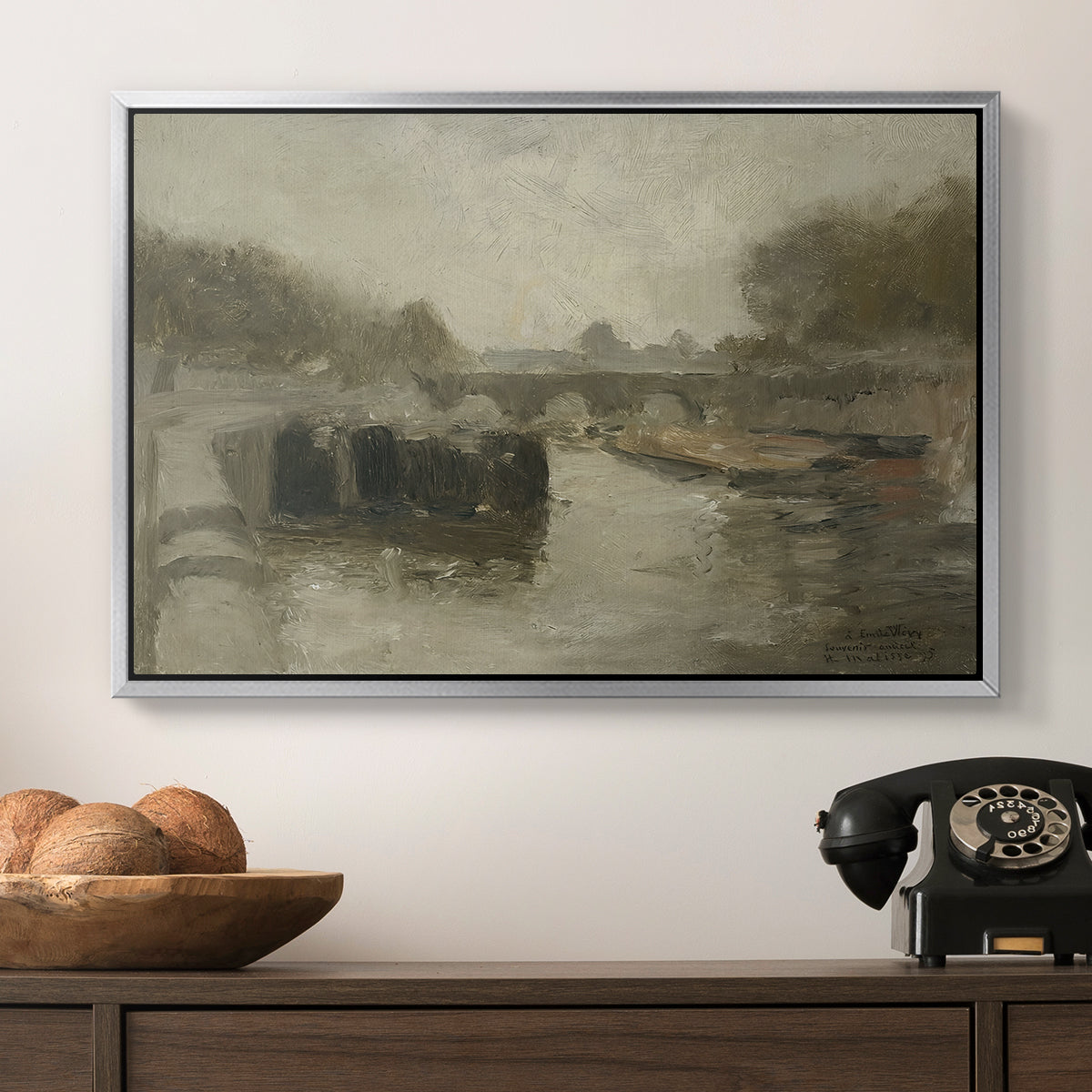 The Bridge (Le pont), 1895 - Floater Framed Canvas Print