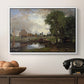 Dedham Lock and Mill, c. 1820 - Floater Framed Canvas Print