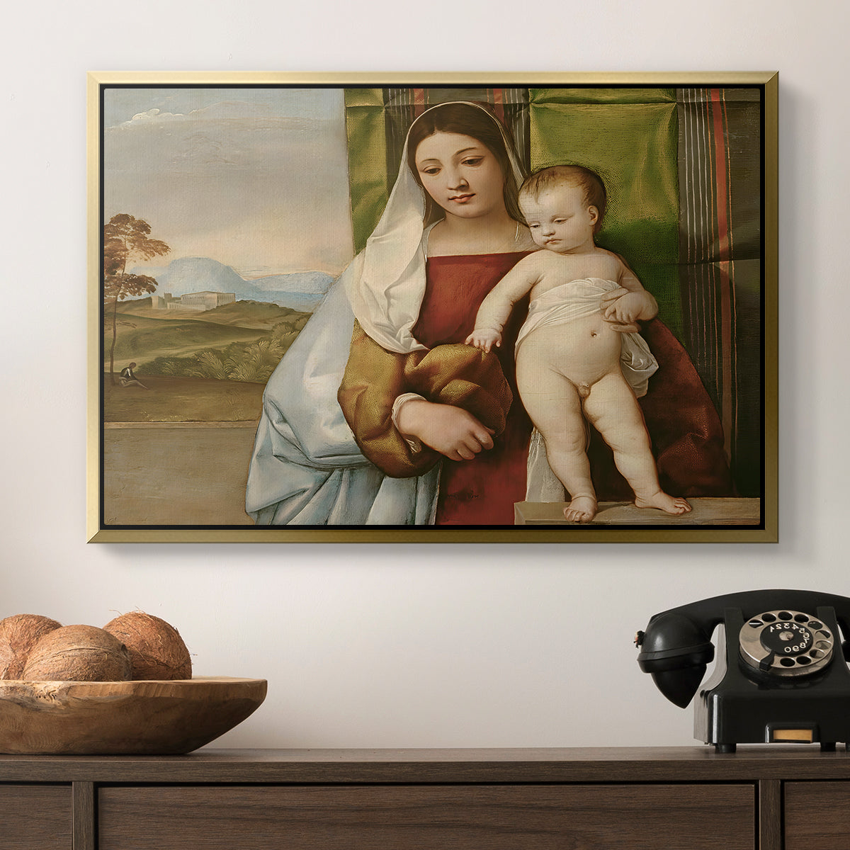 The Gypsy Madonna (La Zingarella), c. 1510-1511 - Floater Framed Canvas Print