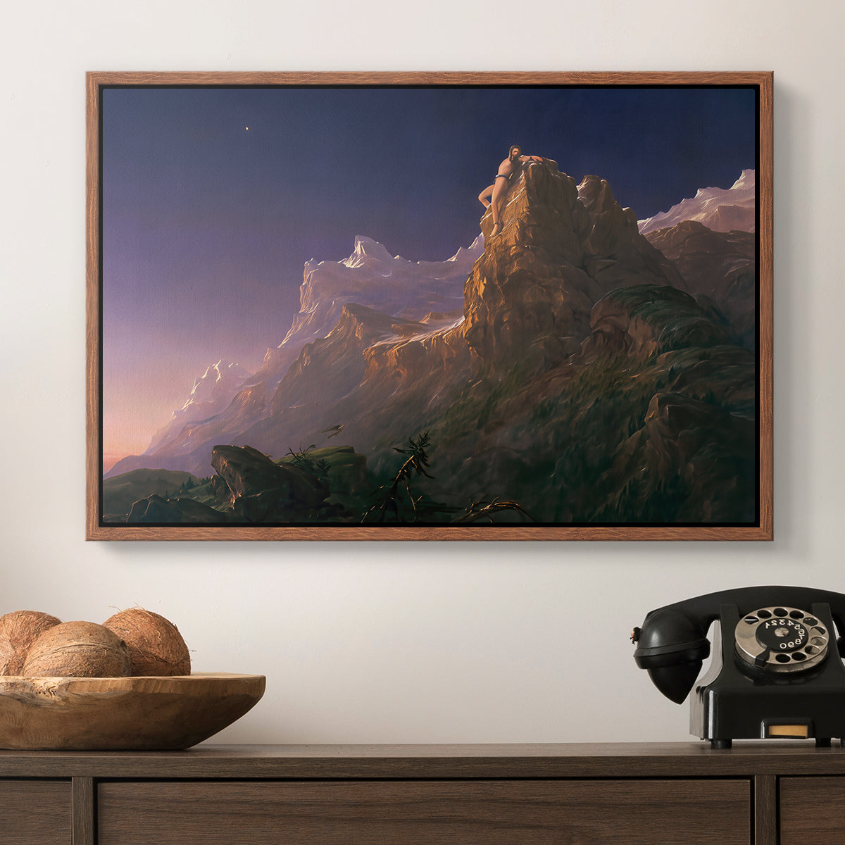 Prometheus Bound, 1847 - Floater Framed Canvas Print