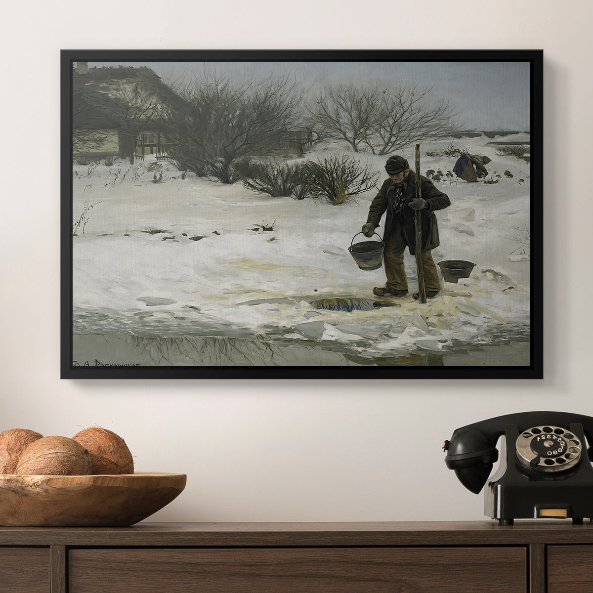 Tøsne, 1895 - Floater Framed Canvas Print