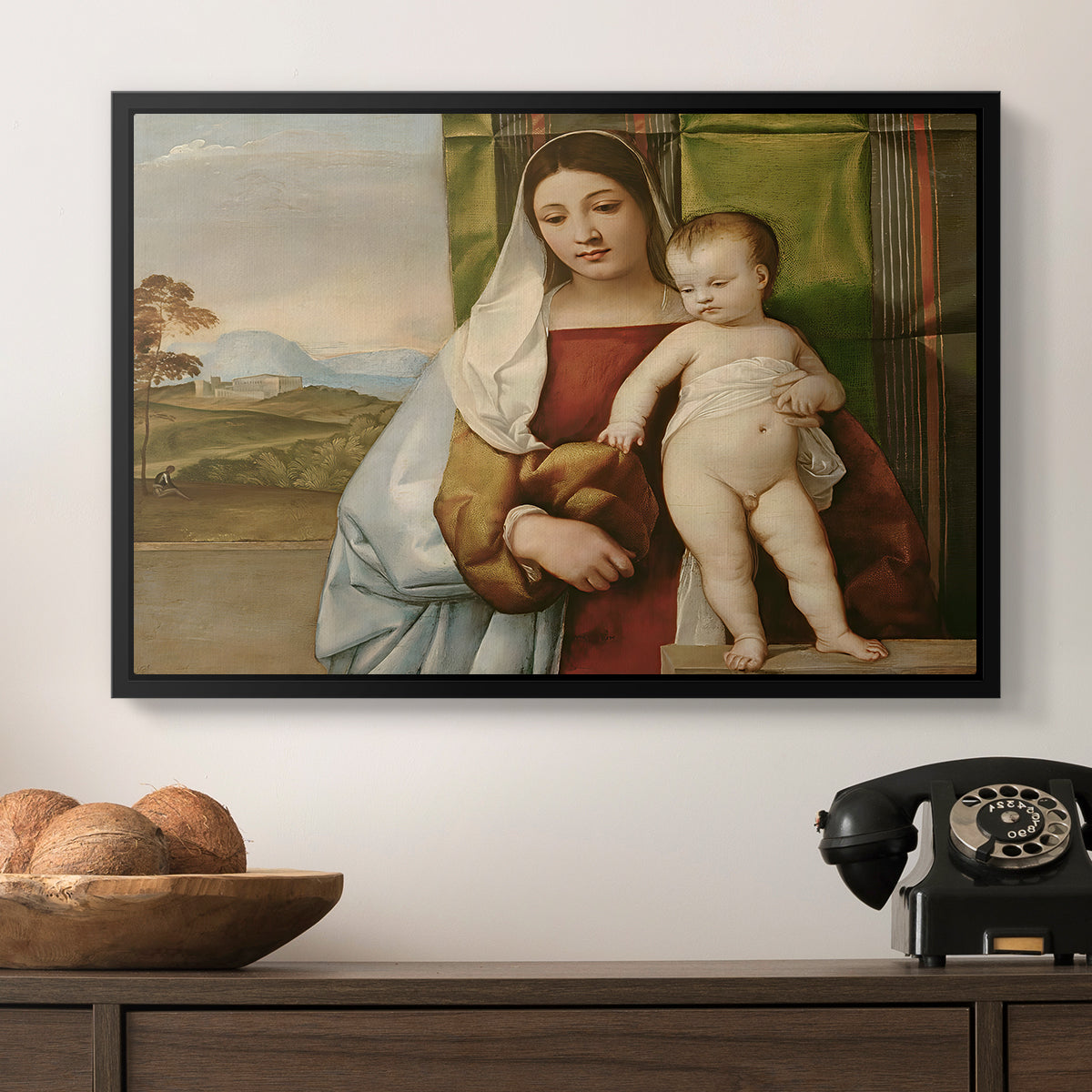 The Gypsy Madonna (La Zingarella), c. 1510-1511 - Floater Framed Canvas Print