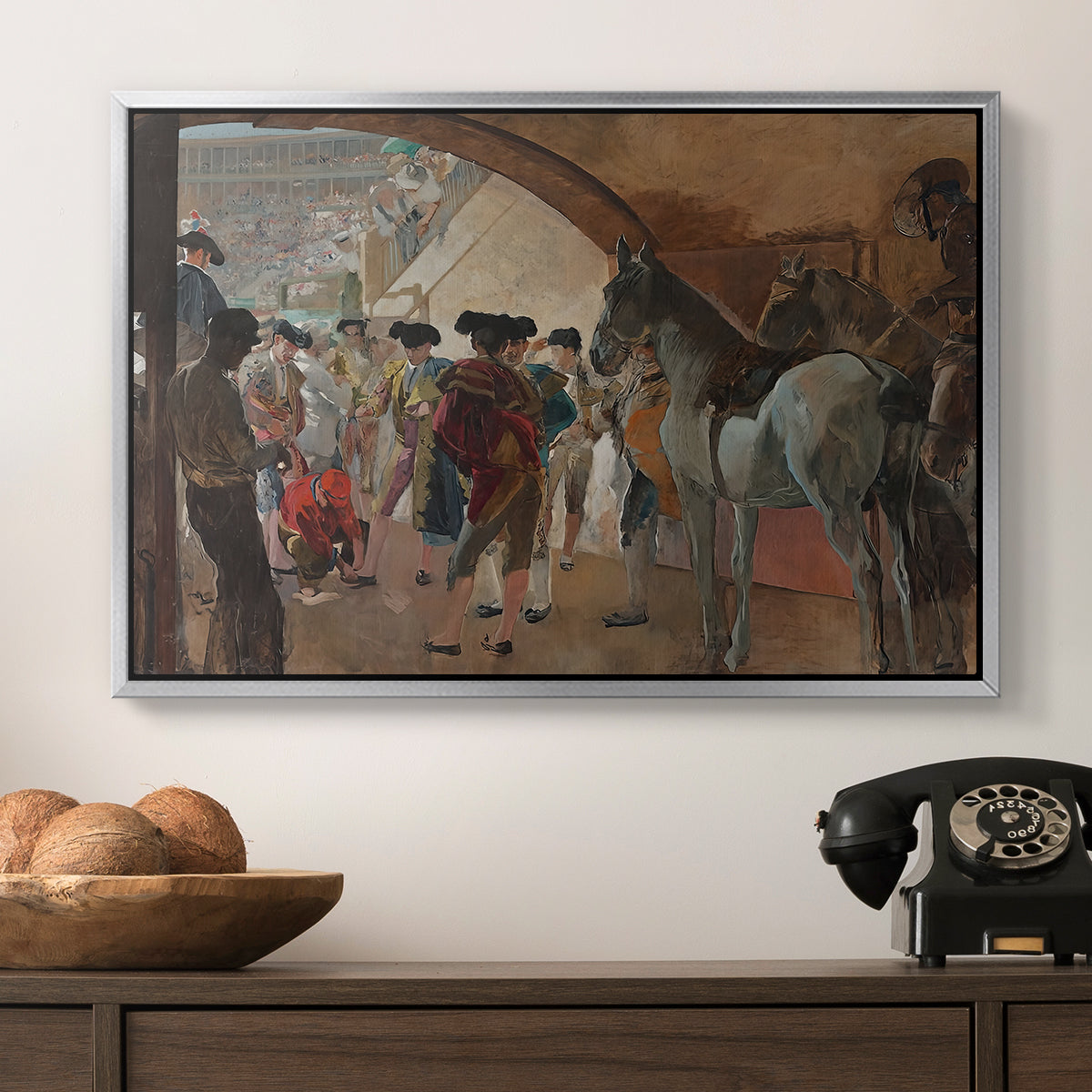 Before the Bullfight (Antes de la corrida), c. 1900 - Floater Framed Canvas Print