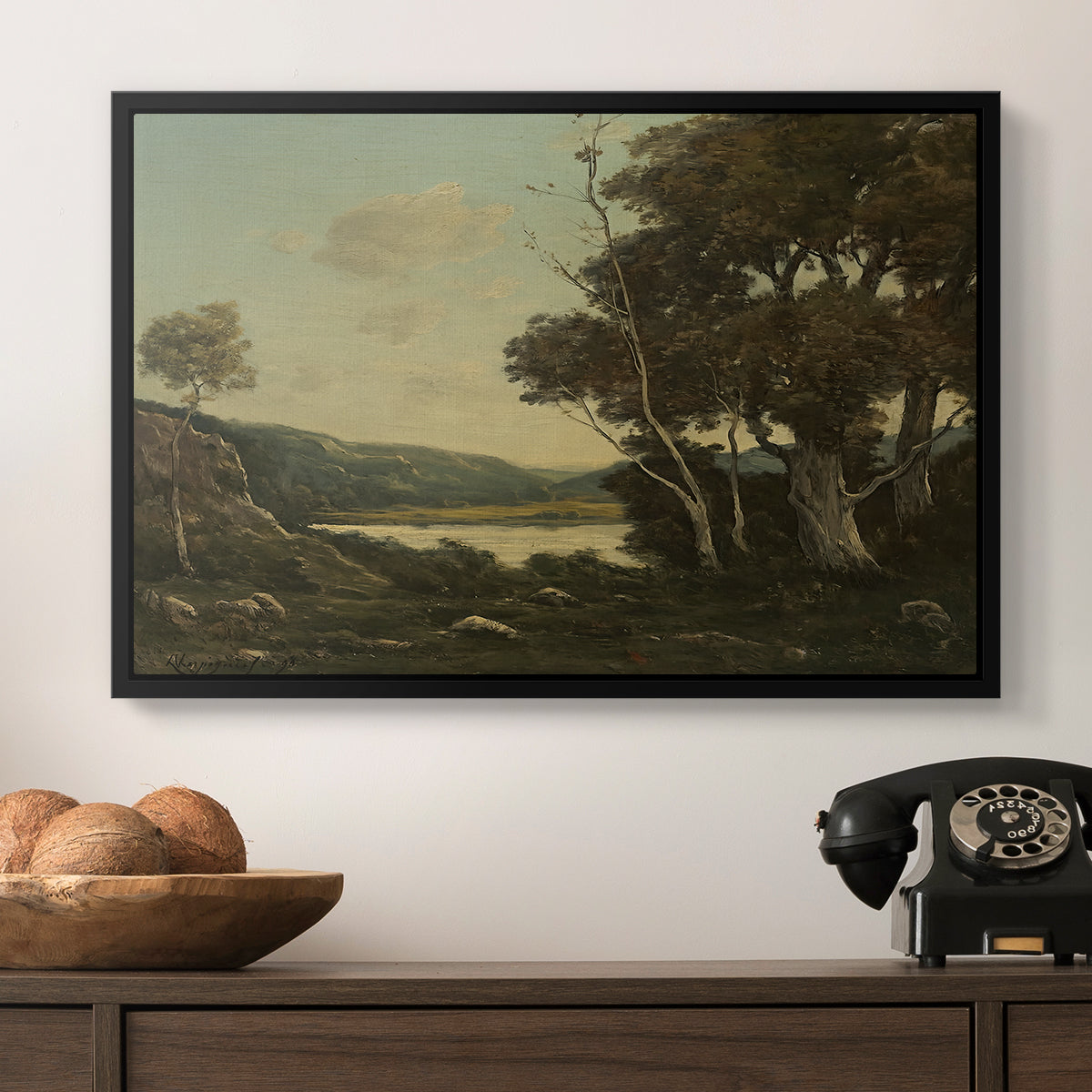 Landscape, 1898 - Floater Framed Canvas Print