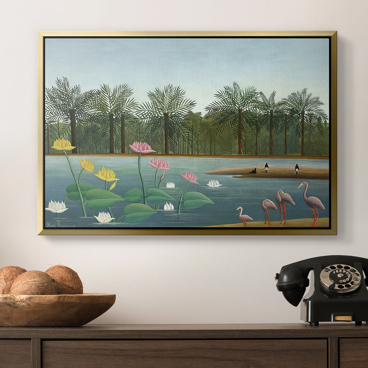 The Flamingoes (Les Flamants), 1907 - Floater Framed Canvas Print