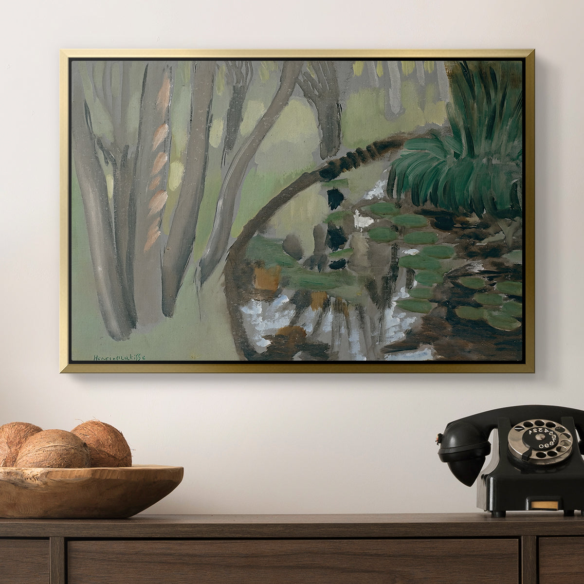 The Stream, Maintenon, 1918 - Floater Framed Canvas Print