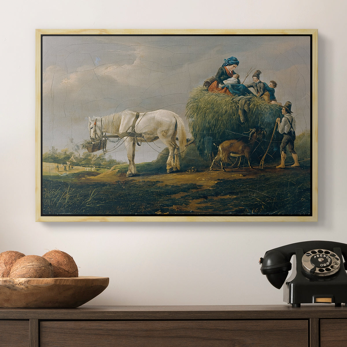The Hay Wagon (Der Heuwagen), 1824 - Floater Framed Canvas Print