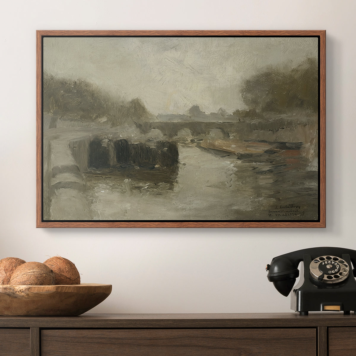 The Bridge (Le pont), 1895 - Floater Framed Canvas Print