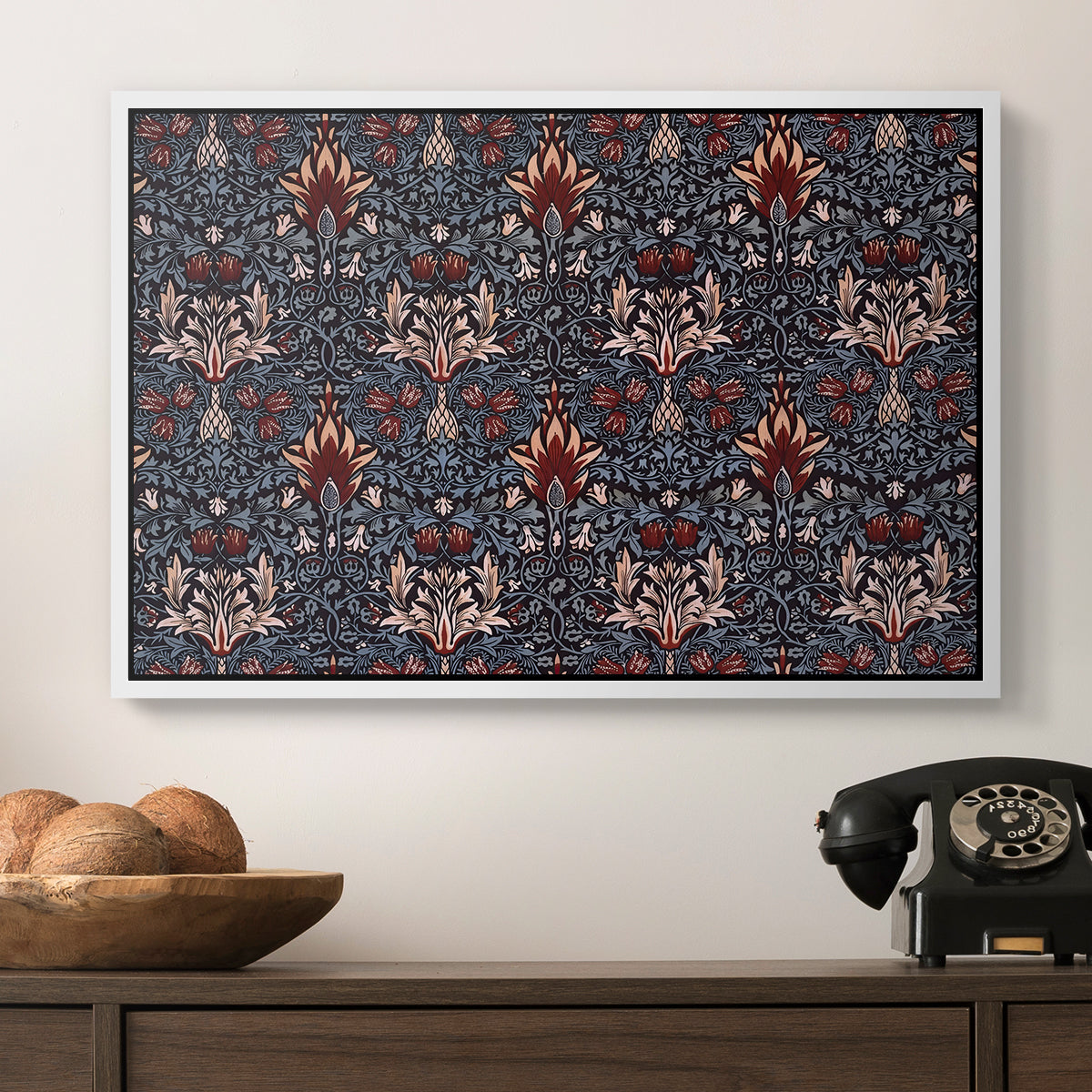 Snakeshead (Printed Textile), c. 1876 - Floater Framed Canvas Print