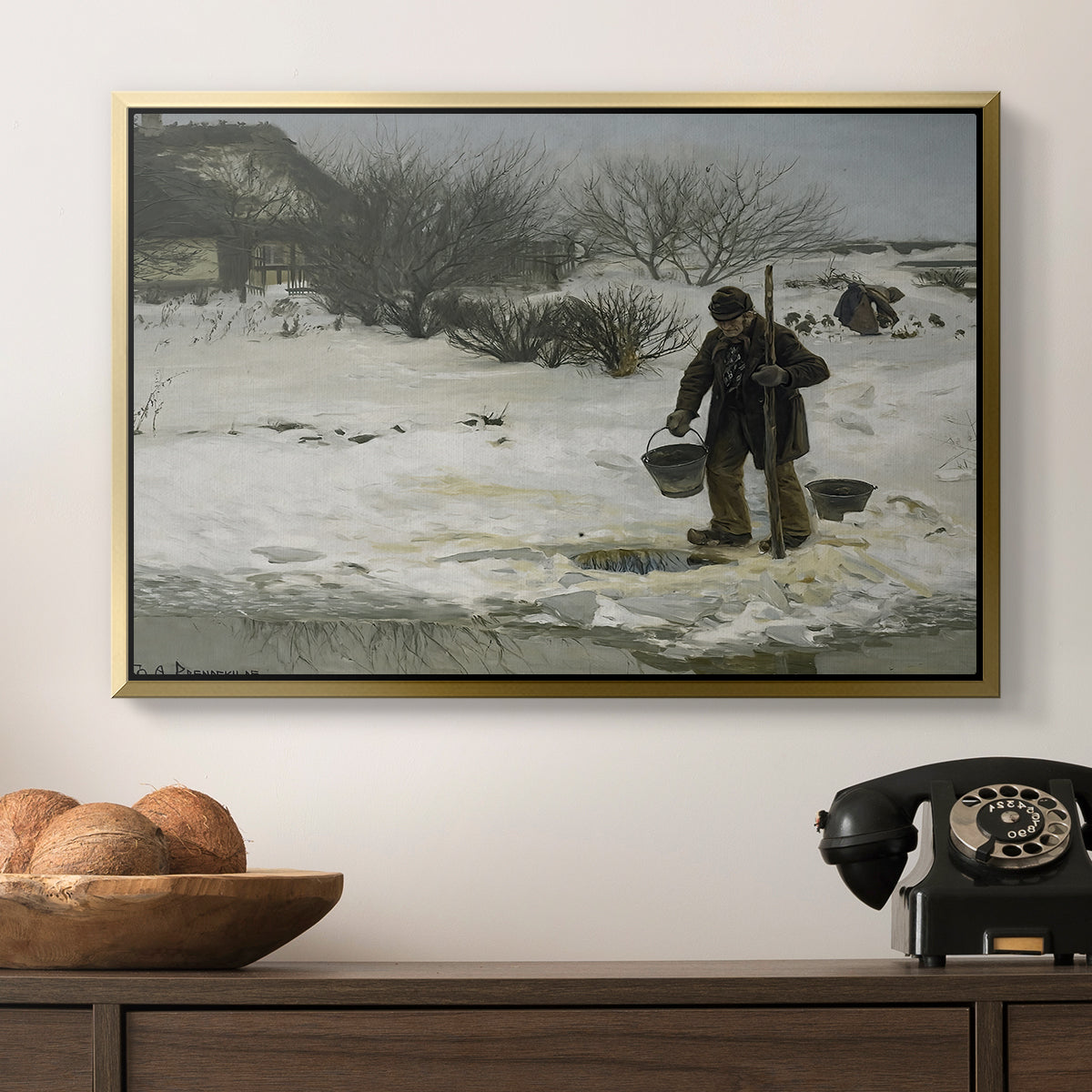 Tøsne, 1895 - Floater Framed Canvas Print