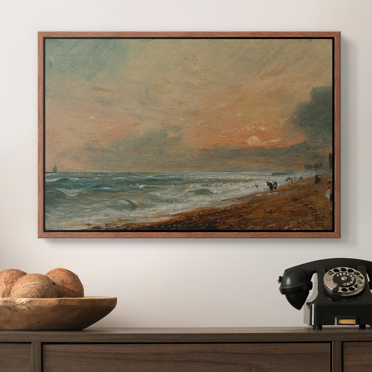 Hove Beach, c. 1824-1826 - Floater Framed Canvas Print