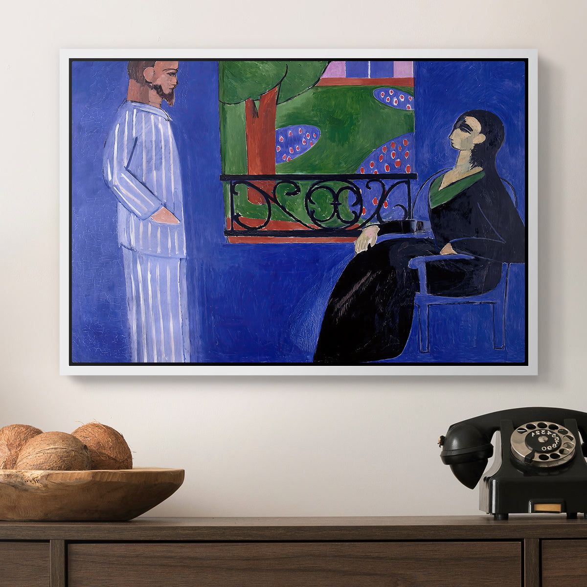 The Conversation, c. 1908-1912 - Floater Framed Canvas Print