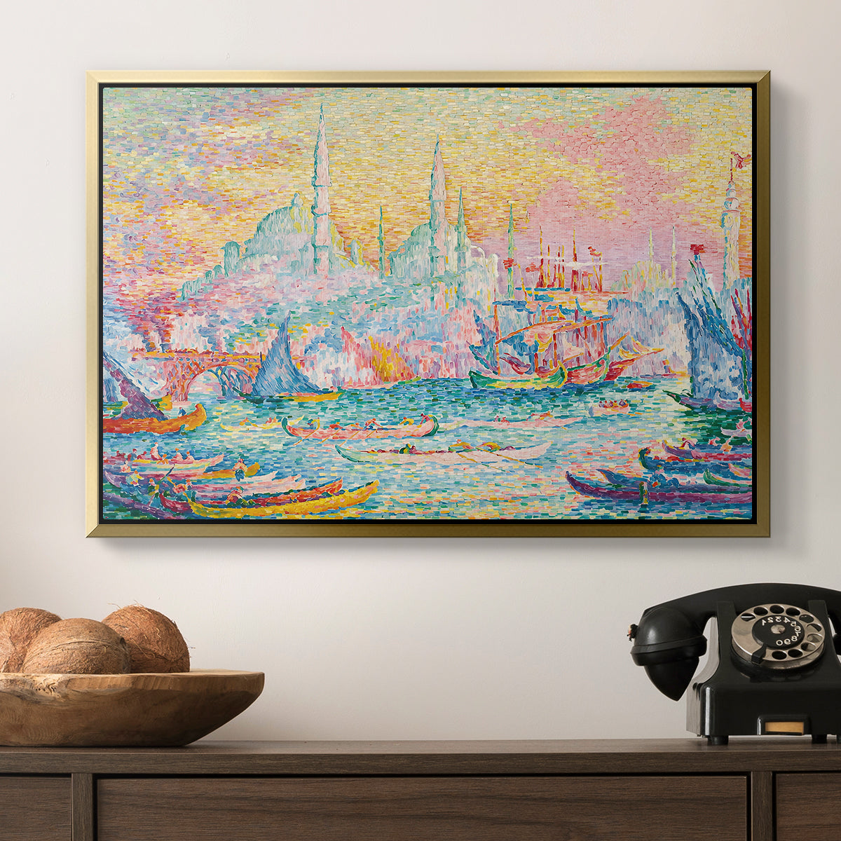 The Golden Horn, Constantinople, 1907 - Floater Framed Canvas Print