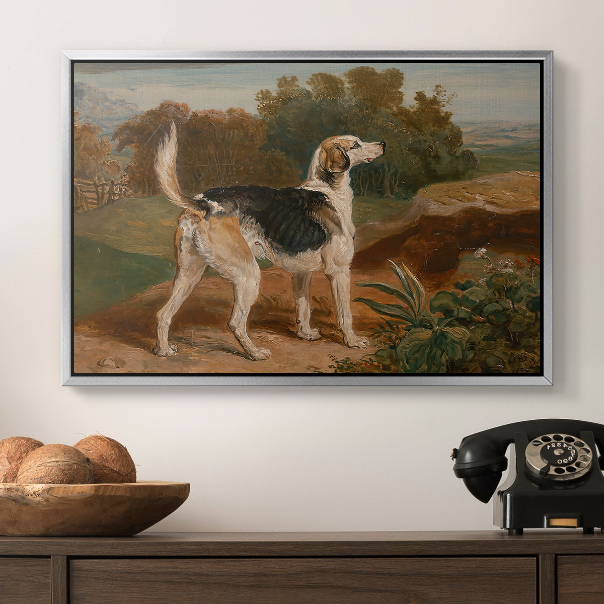 Ravager, One of the Lambton Hounds, 1835 - Floater Framed Canvas Print