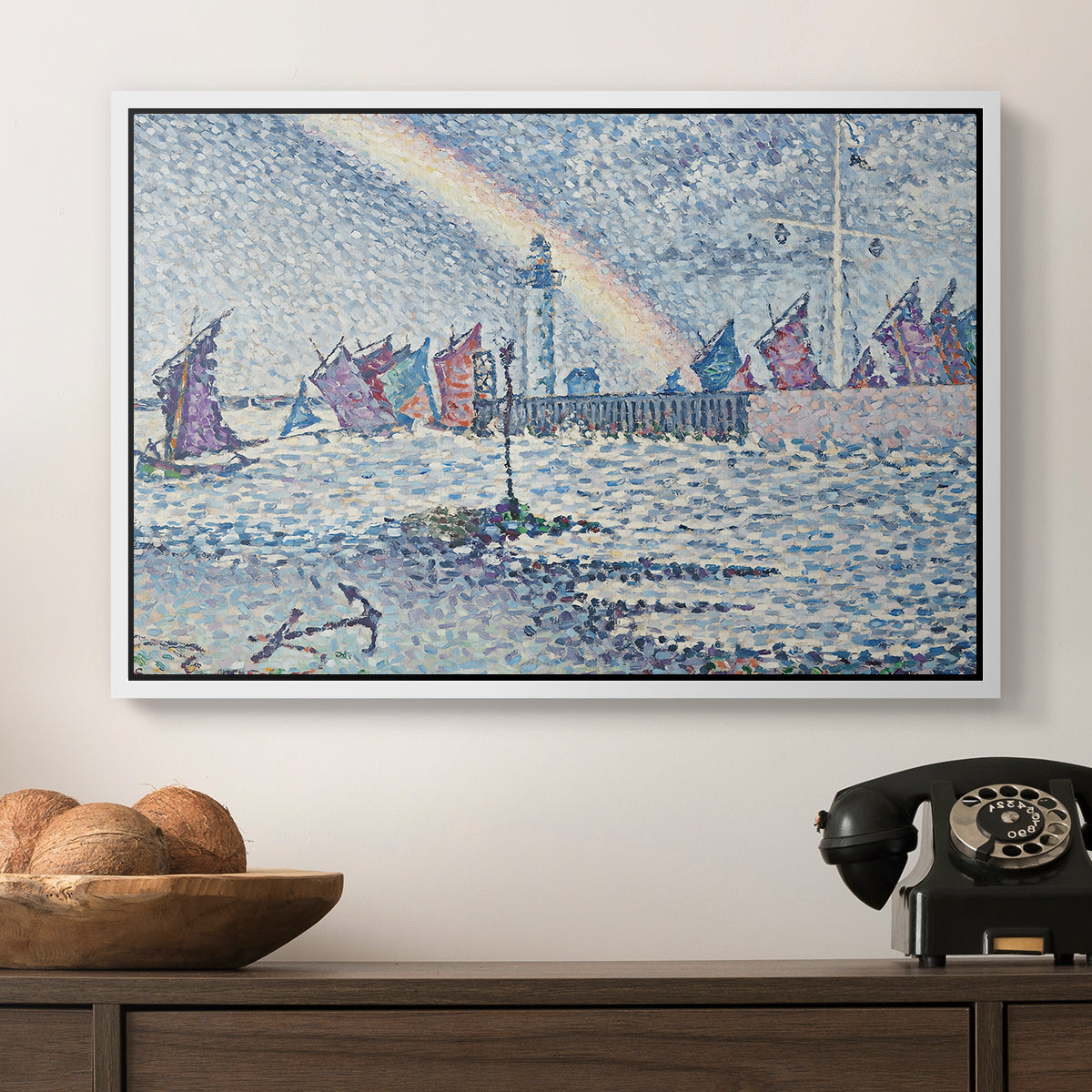 Entrance to the Port of Honfleur, 1899 - Floater Framed Canvas Print