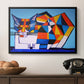 Cassie Thinking about Cubism - Floater Framed Canvas Print